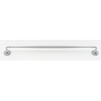 Alno A6720-24 Charlie's 24" Wide Solid Brass Traditional Bathroom Towel Bar - Chrome