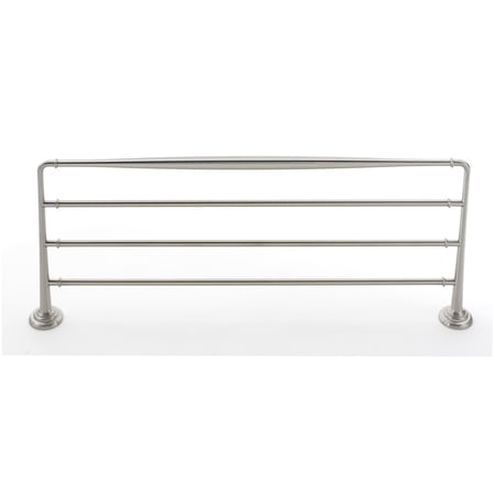 Alno A6726-24-SN Charlie's 24" Wide 4 Rod Solid Brass Bathroom Towel Rack Shelf - Nickel