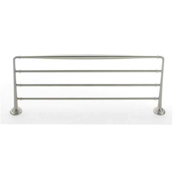 Alno A6726-24-SN Charlie's 24" Wide 4 Rod Solid Brass Bathroom Towel Rack Shelf - Nickel