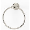 thumbnail image 1 of Alno A6740 Charlie's 6" Round Traditional Solid Brass Bathroom Towel Ring - Nickel, 1 of 7