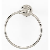 Alno A6740 Charlie's 6" Round Traditional Solid Brass Bathroom Towel Ring - Nickel