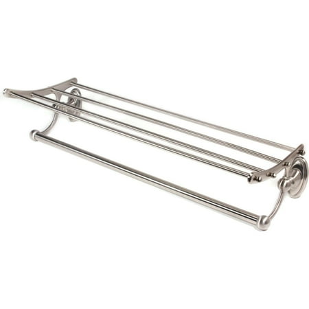 Classic Traditional Wall Mounted Towel Rack, Satin Nickel