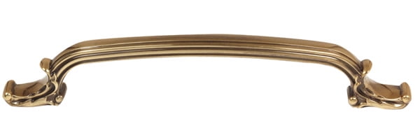 Ornate 8" Center Arch Pull, Polished Antique