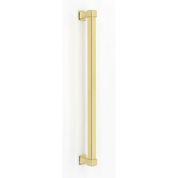 Alno D985-18 Cube 18" Center To Center Solid Brass Square Appliance Handle Pull - Brass