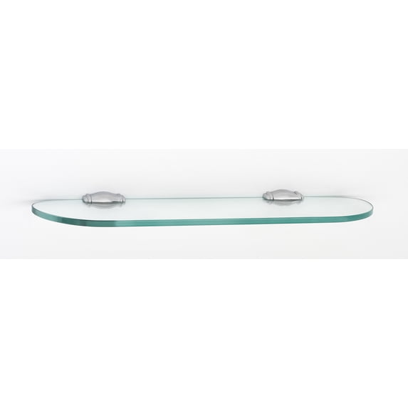 Alno Charlie's Collection 18" Glass Shelf with Brackets - Polished Chrome