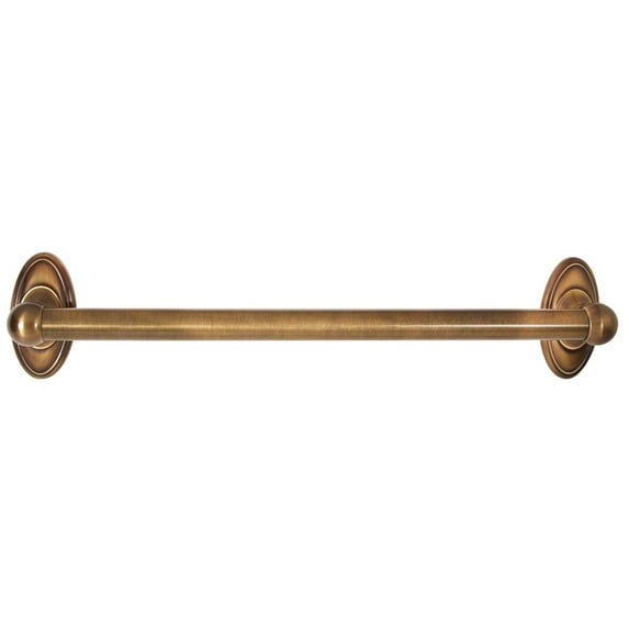 Classic Traditional 18" Grab Bar with Brass Construction - Finish: Antique English