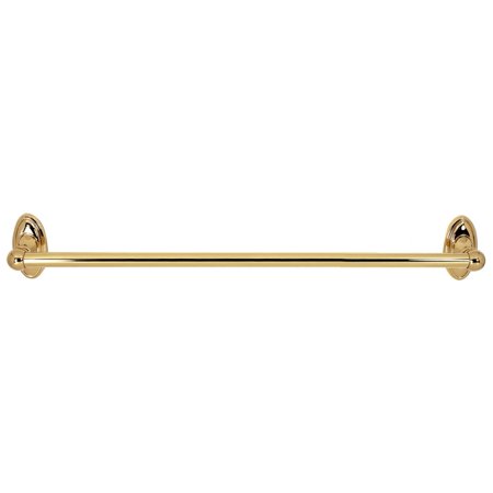 Classic Traditional 18" Towel Bar, Polished Brass