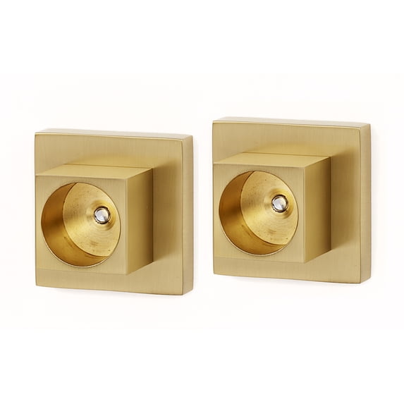 Alno A8446 Contemporary Ii Shower Rod Flange Set - Brass