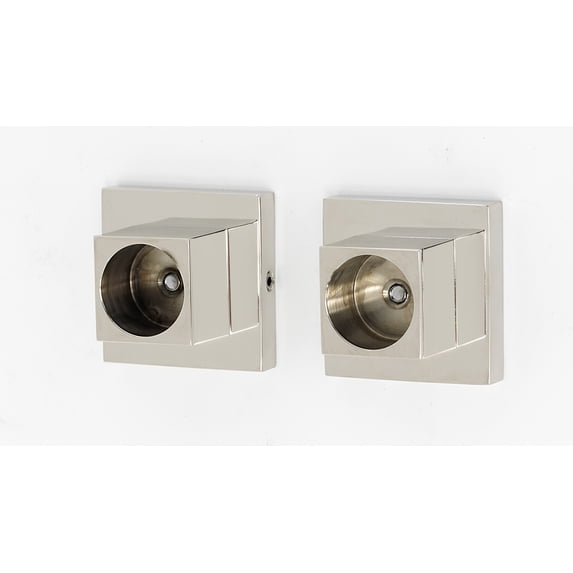Alno A8446-PN Contemporary Ii Shower Rod Flange Set - Nickel