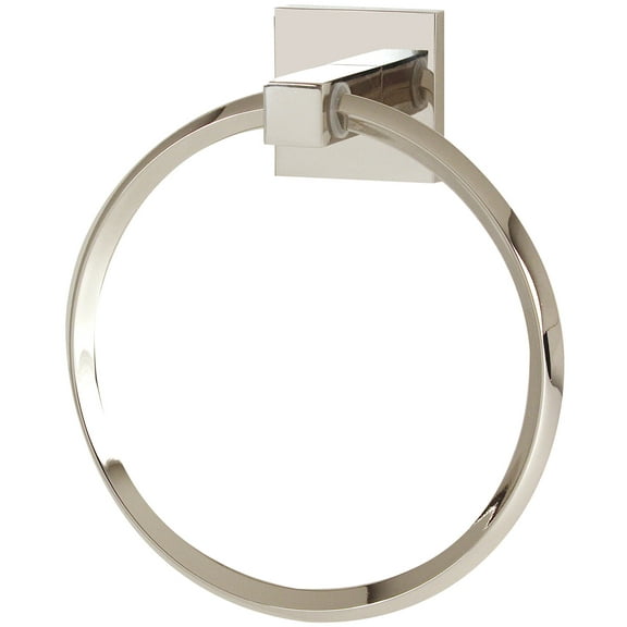 Alno Contemporary II 6" Towel Ring - Polished Nickel