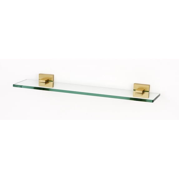 Alno A8450-24-SB Contemporary Ii 24" Glass Shelf - Brass