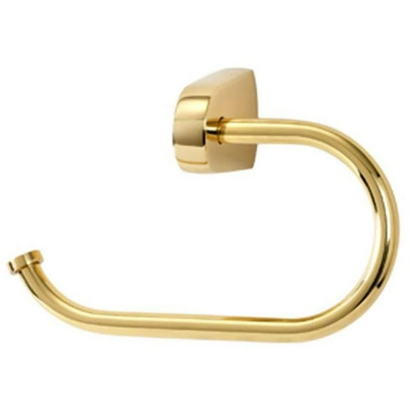 Euro Singe Post Toilet Paper Holder - Finish: Polished Brass