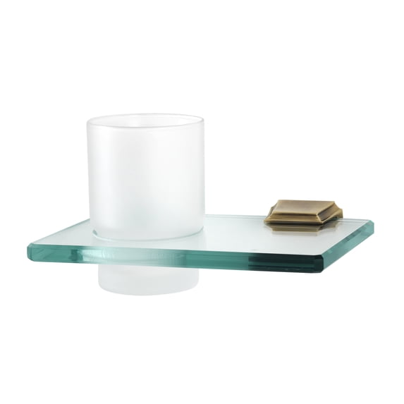 Geometric Tumbler Holder with Tumbler, Polished Antique