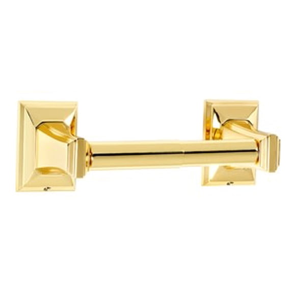 Geometric Toilet Paper Holder - Finish: Polished Brass