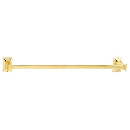 Alno A7920-24-PB Geometric 24" Towel Bar Polished Brass