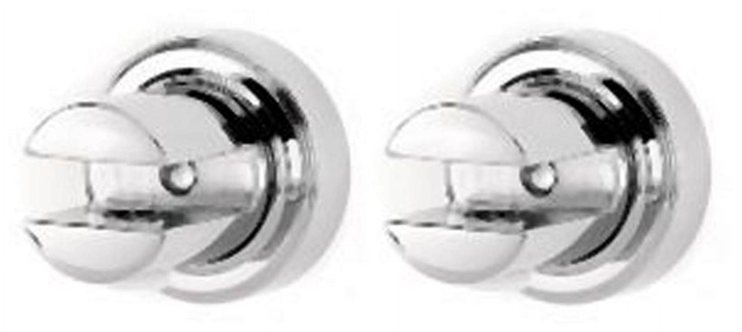 Polished Chrome Infinity Antimicrobial Wall Shelf Bracket Set