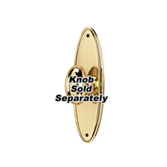 Alno A1225-3 Traditional 3" Long Solid Brass Oval Cabinet Knob Backplate - Brass