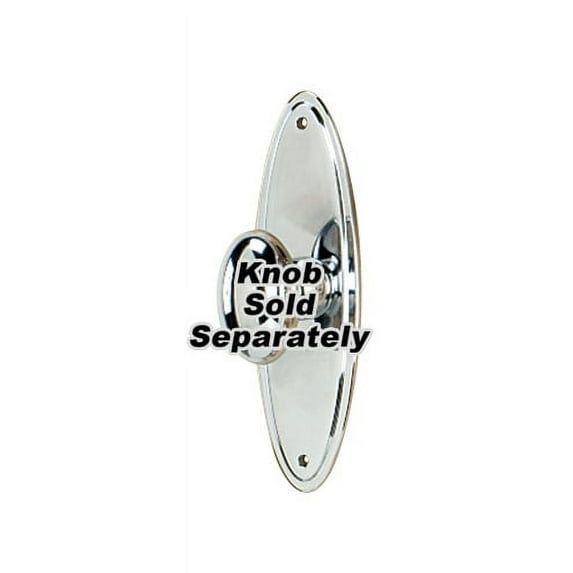 Alno A1225-3-PC Traditional 3" Long Solid Brass Oval Cabinet Knob Backplate - Chrome