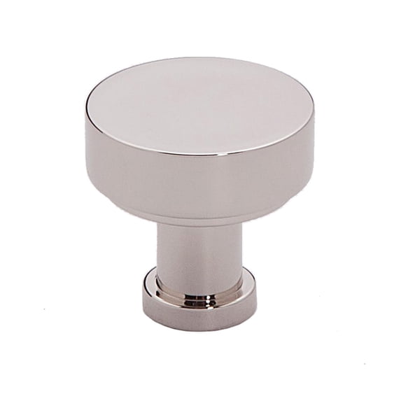 Alno A716-34-PN Moderne 3/4" Small Round Modern Disc Solid Brass Cabinet Knob / Drawer