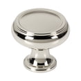 thumbnail image 1 of Alno A626-14-PN Charlies 1-1/4" Round Ridged Traditional Mushroom Solid Brass Cabinet Knob, 1 of 2