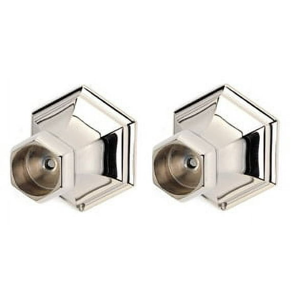 Nicole Shower Rod Brackets Only - Finish: Polished Nickel