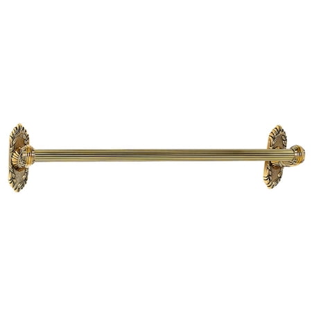 Ribbon and Reed 18" Wall Mounted Towel Bar, Polished Antique