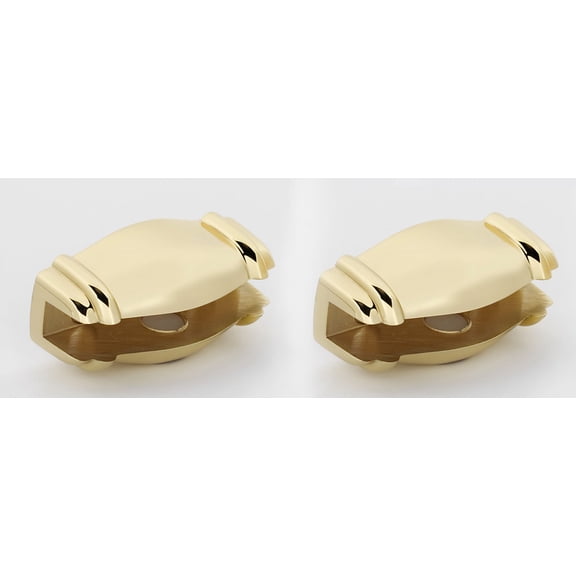 Alno A6750 Charlie's 2-3/16" Solid Brass Shelf Brackets For Glass Bathroom Shelves - Brass