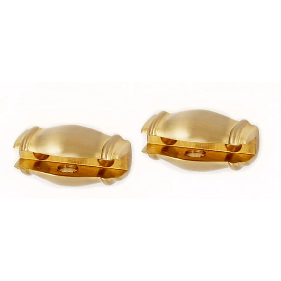 Alno A6750 Charlie's 2-3/16" Solid Brass Shelf Brackets For Glass Bathroom Shelves - Brass