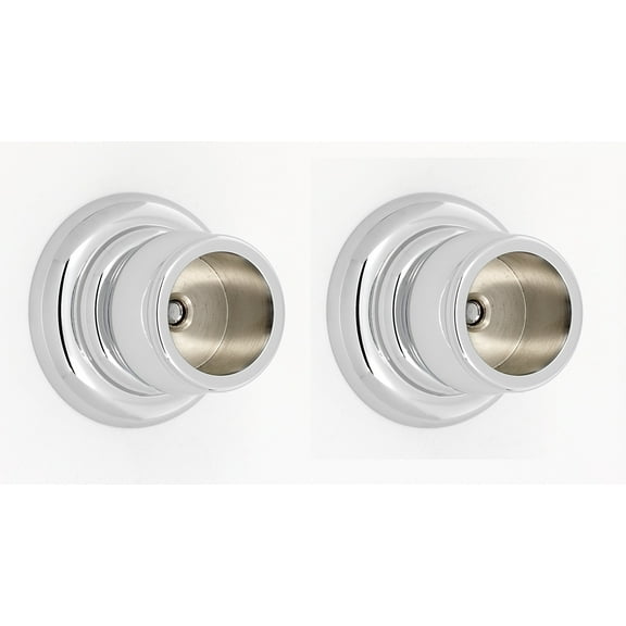 Alno A6746 Charlie's Shower Rod Solid Brass Mounting Bracket Set - Chrome