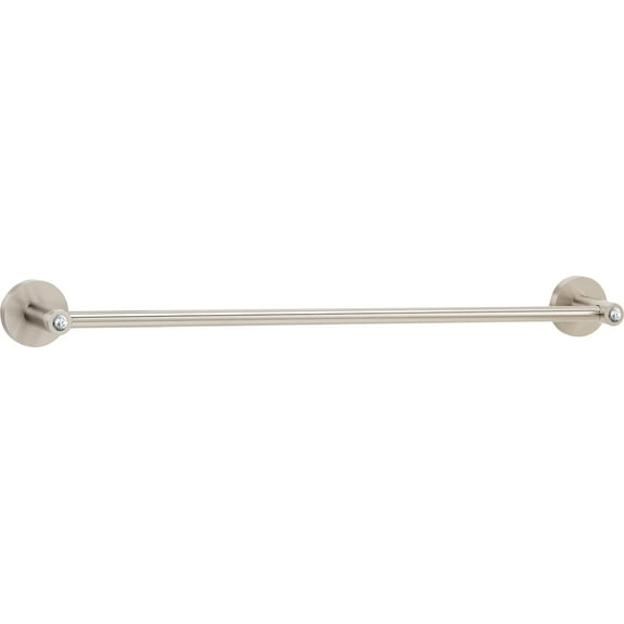 Swarovski Crystal 12" Wall Mounted Towel Bar, Satin Nickel