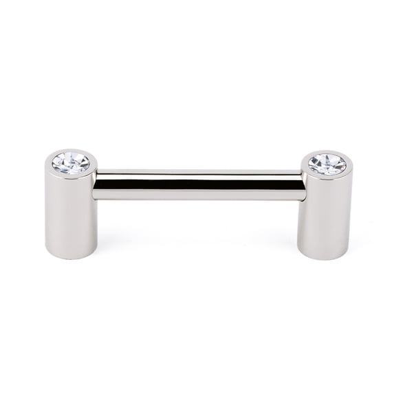 Alno C715-3-PN Contemporary Swarovski Crystal 3" Cabinet Pull Polished Nickel