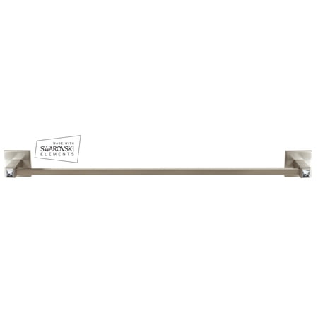 Alno C8420-24-SN Crystal Contemporary II 24" Towel Bar Satin Nickel