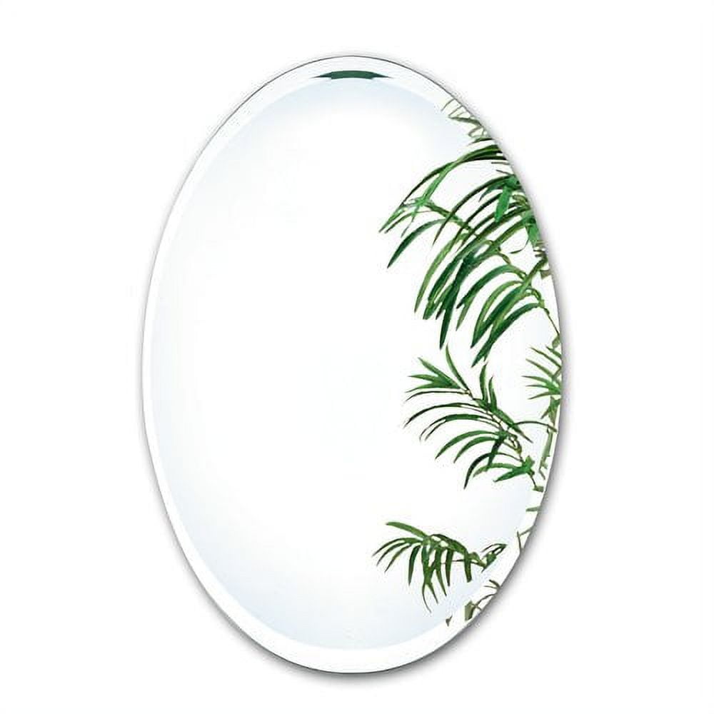 Oval Beveled Glass Full Length Vanity Mirror