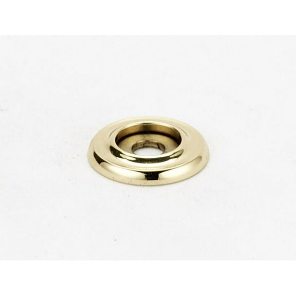 Alno A615-1 Traditional 1" Round Solid Brass Cabinet Knob Backplate - Brass