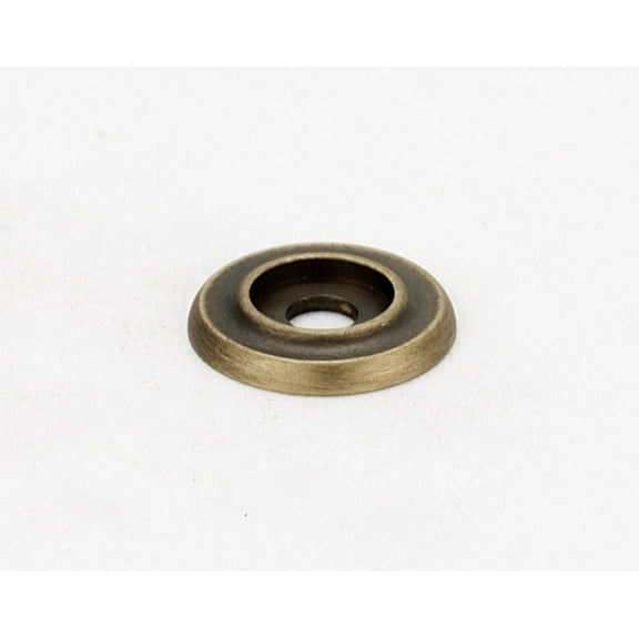 Alno A615-34 Traditional 3/4" Round Solid Brass Ring Cabinet Knob Backplate - Antique