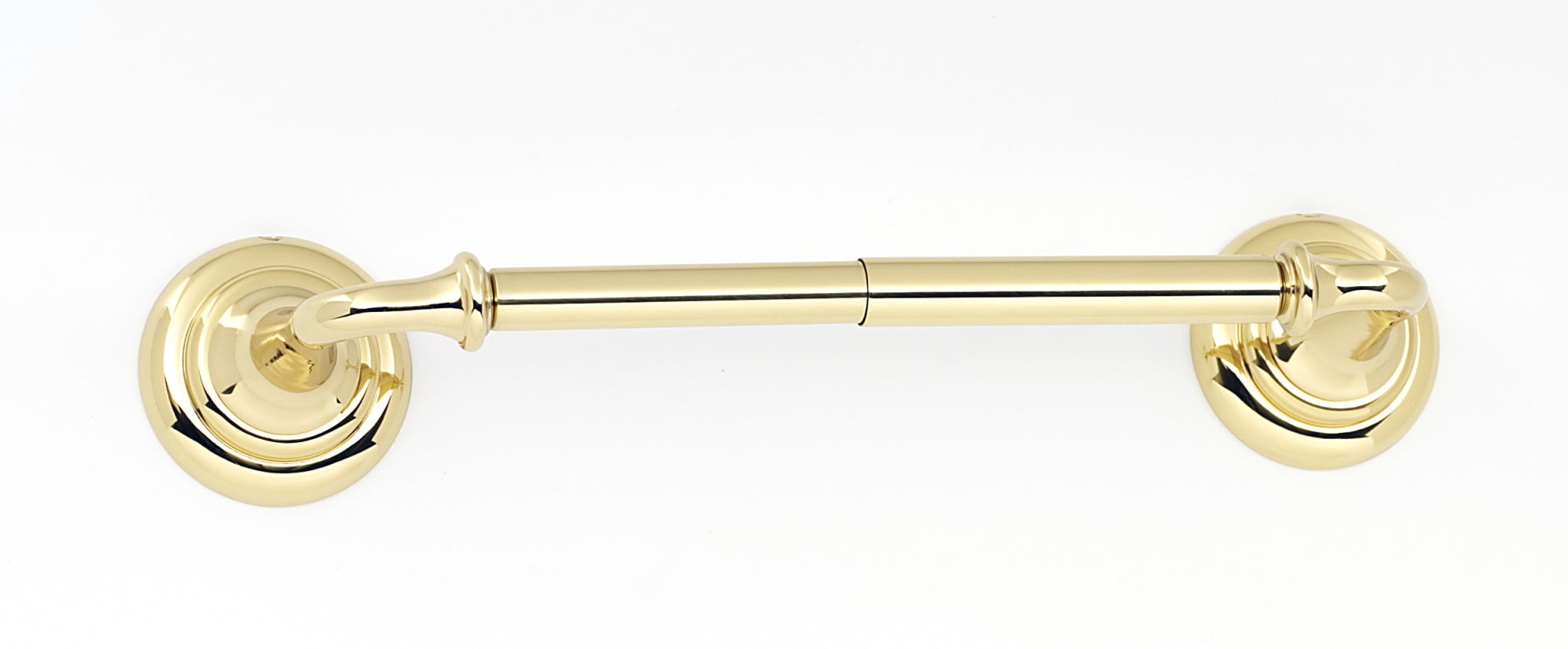 Alno A6760-PB Charlie's 7"W Traditional Style Solid Brass Spring Action Toilet Paper