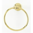 thumbnail image 1 of Alno A6740 Charlie's 6" Round Traditional Solid Brass Bathroom Towel Ring - Brass, 1 of 7