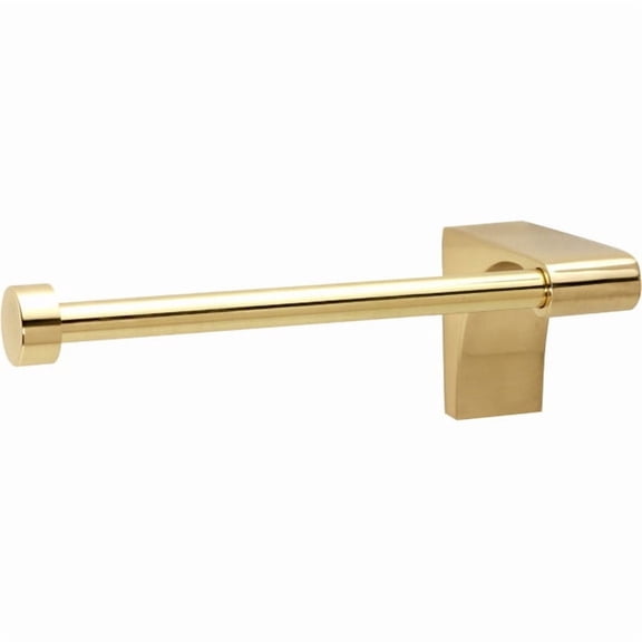 Alno Luna Single Post Tissue Holder - Right Hand - Polished Brass