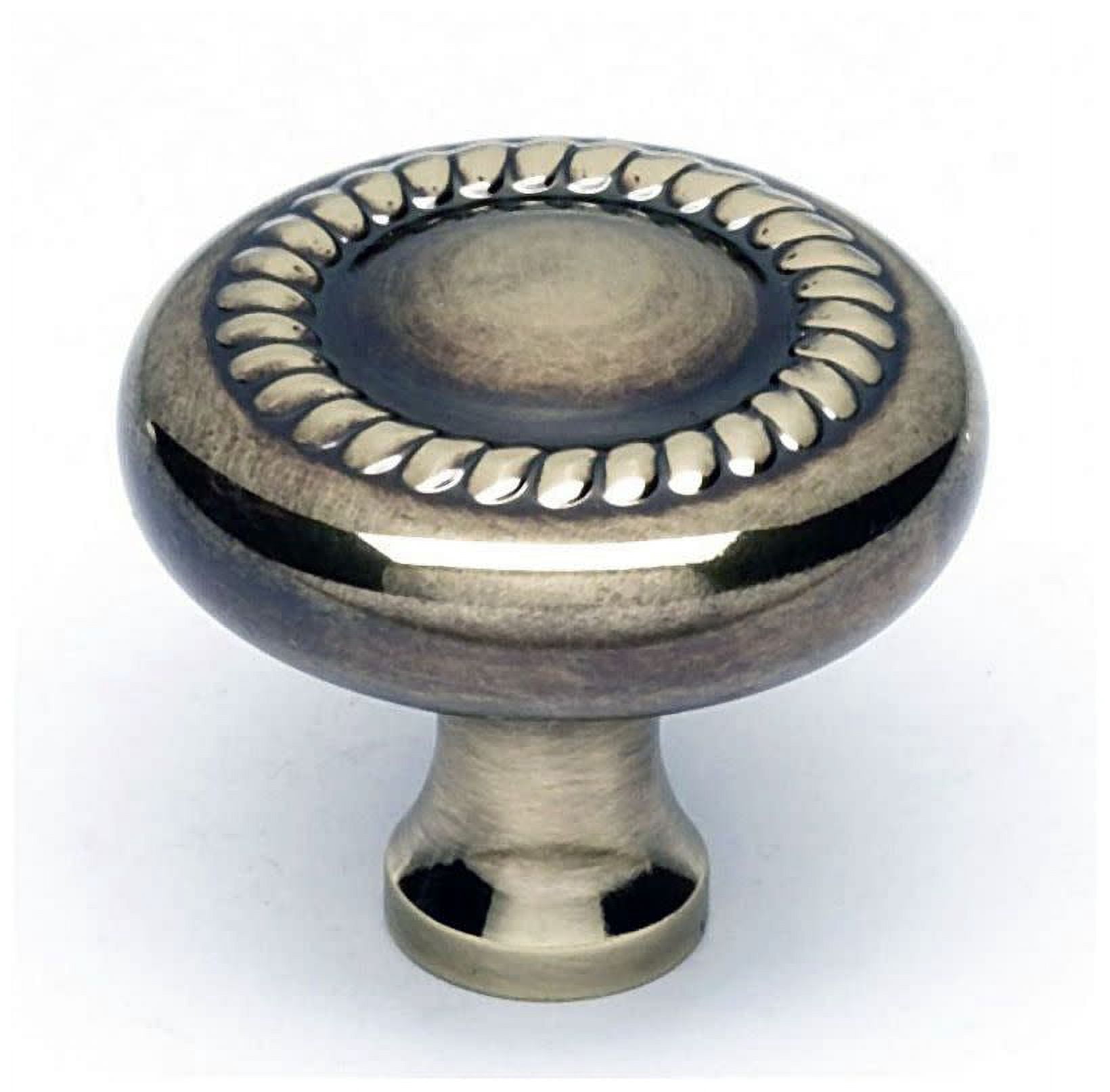 Alno A812-14-PA Rope 1-1/4" Cabinet Rope Knob Polished Antique