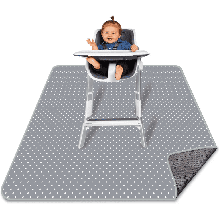 Splat Mat for Under High Chair - Splash Mat | Large 51 x 46 Size | Washable & Water Resistant | Avoid Messes | Multiple Uses | Easy to Wipe | Quick