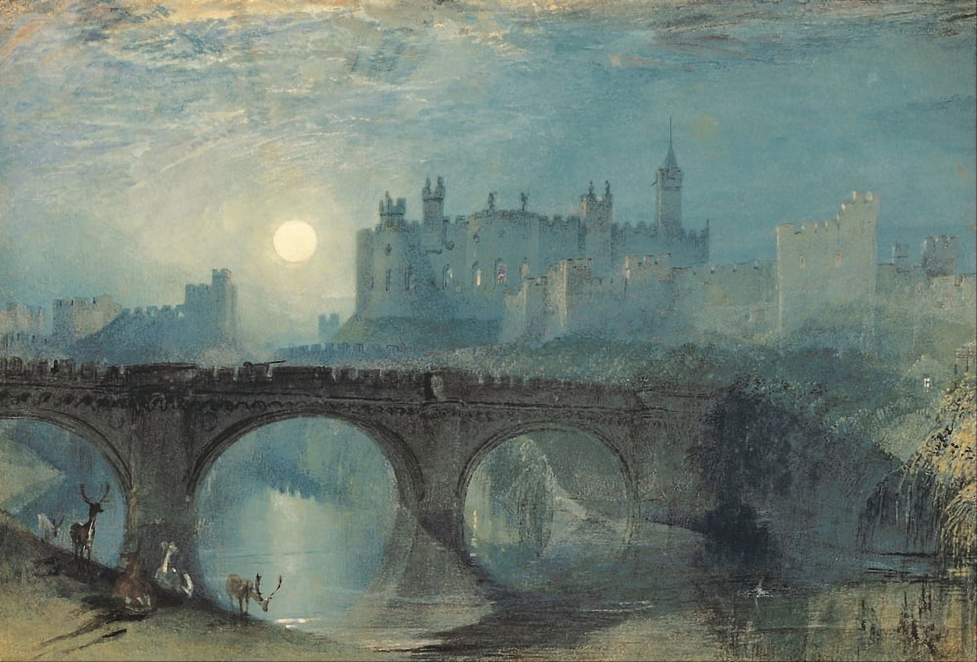 Alnwick Castle Northumberland c1829 Canvas Art - JMW Turner (24 x 36)
