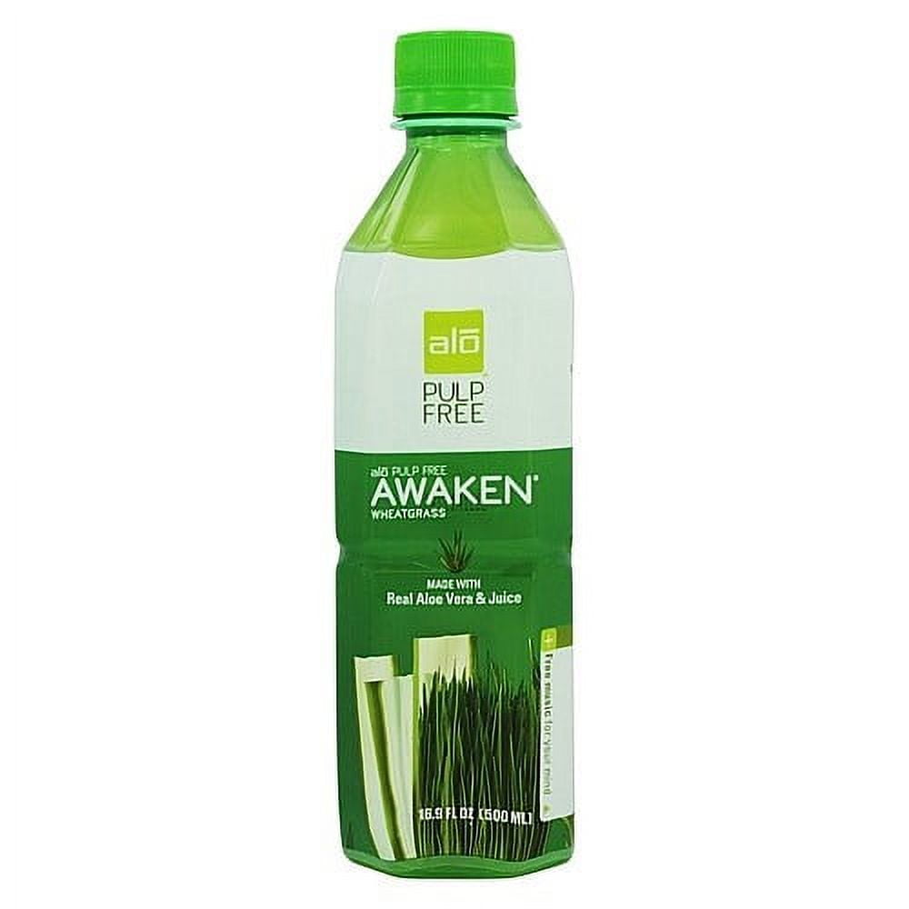 Alo Awaken Aloe Vera Juice Drink Wheatgrass 16.9 Fl Oz 12 Count Walmart