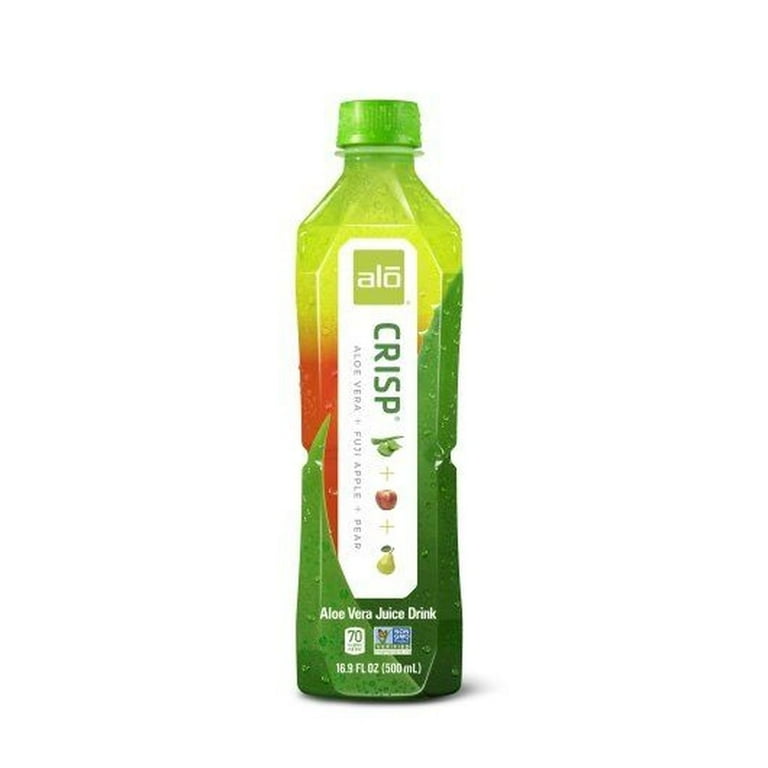 Alo Crisp Fuji Apple and Pea Aloe Vera Juice Drink 16.9 Ounce 12 per Case. Walmart
