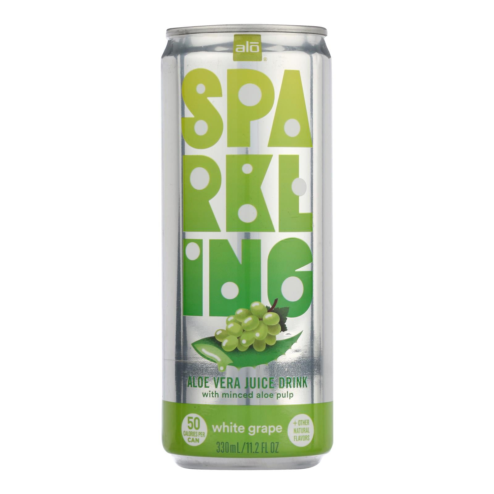 Alo - Juice Aloe Sparkling White Grape, 11.2fo | Pack of 12