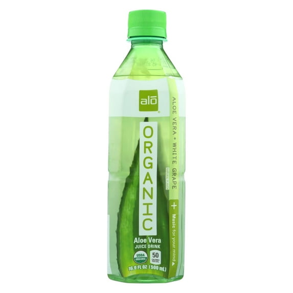 Alo Organic Aloe Vera Juice Drink Aloe Vera + White Grape
