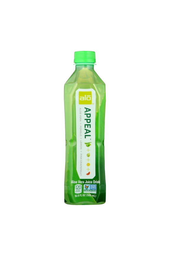 - Original Appeal Aloe Vera Juice Drink - Pomelo Lemon and Pink Grapefruit - Case of 12 - 16.9 fl oz.