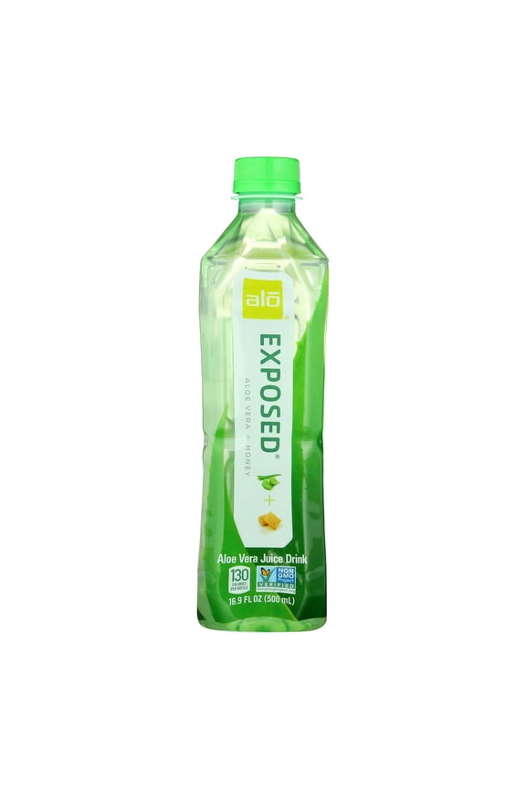 - Original Exposed Aloe Vera Juice Drink - Original and Honey - Case of 12 - 16.9 fl oz.