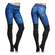 Alo Yoga Goddess Ribbed Kaleidoscope High Waist Leggings in Blue/Black | Women - XXS