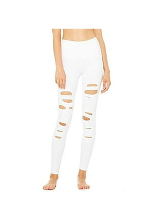 Buy Alo Yoga® High-waist Ripped Warrior Legging - Alloy At 40% Off