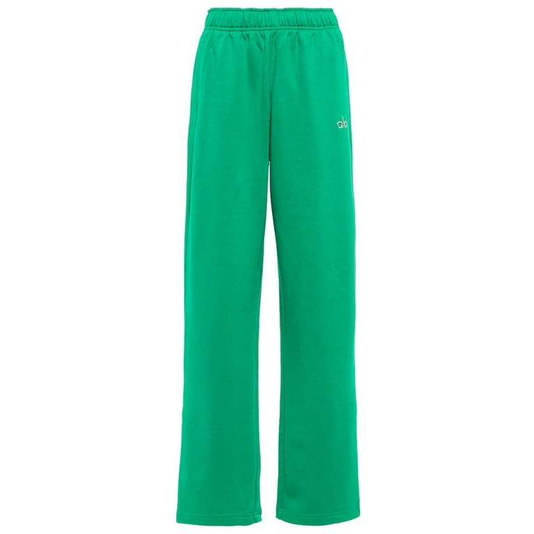 Alo Yoga Women's Accolade Straight Leg Sweatpant, Green Emerald,L